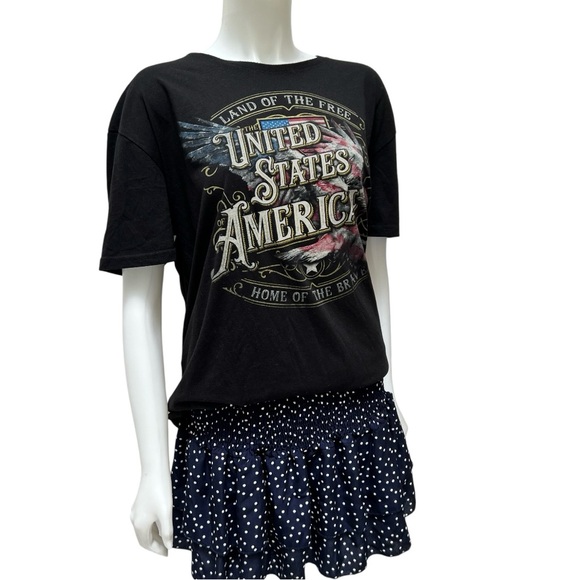 GALT Patriotic Black T-shirt‎ 2X Boyfreind Tee & 2001 Cap USA Cap Y2K July 4th - Picture 9 of 16